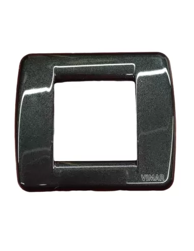 Vimar 17093.23 Placa redonda Idea 1/2 Módulos Antracita Metálica